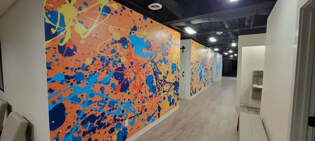Large-format office mural, by High Stakes Creative, metro Atlanta