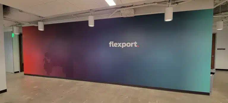 Flexport Gradient branded feature wall