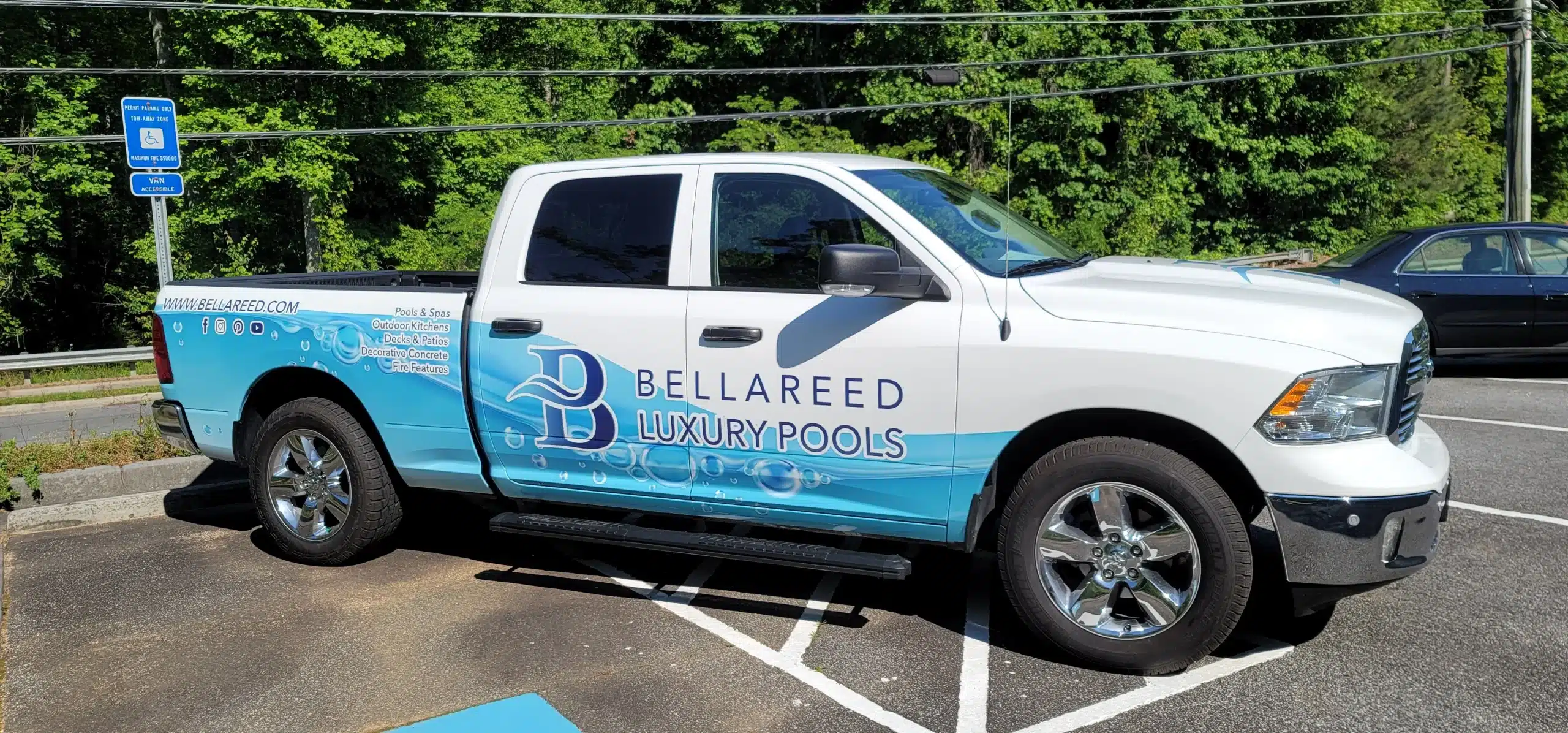 Pool service fleet wraps, Bellareed Luxury Pools, Duluth, GA, by High Stakes Creative