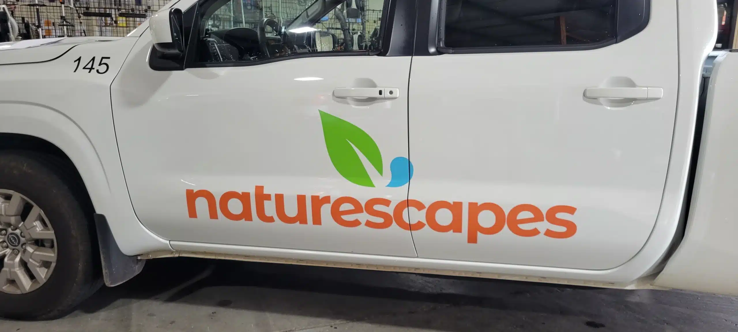 Pickup door decals, Naturescapes, Lilburn, GA, by High Stakes Creative