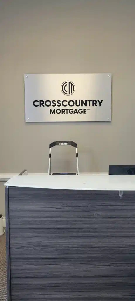 Reception logo, CrossCountry Mortgage, by High Stakes Creative, serving Alpharetta, GA