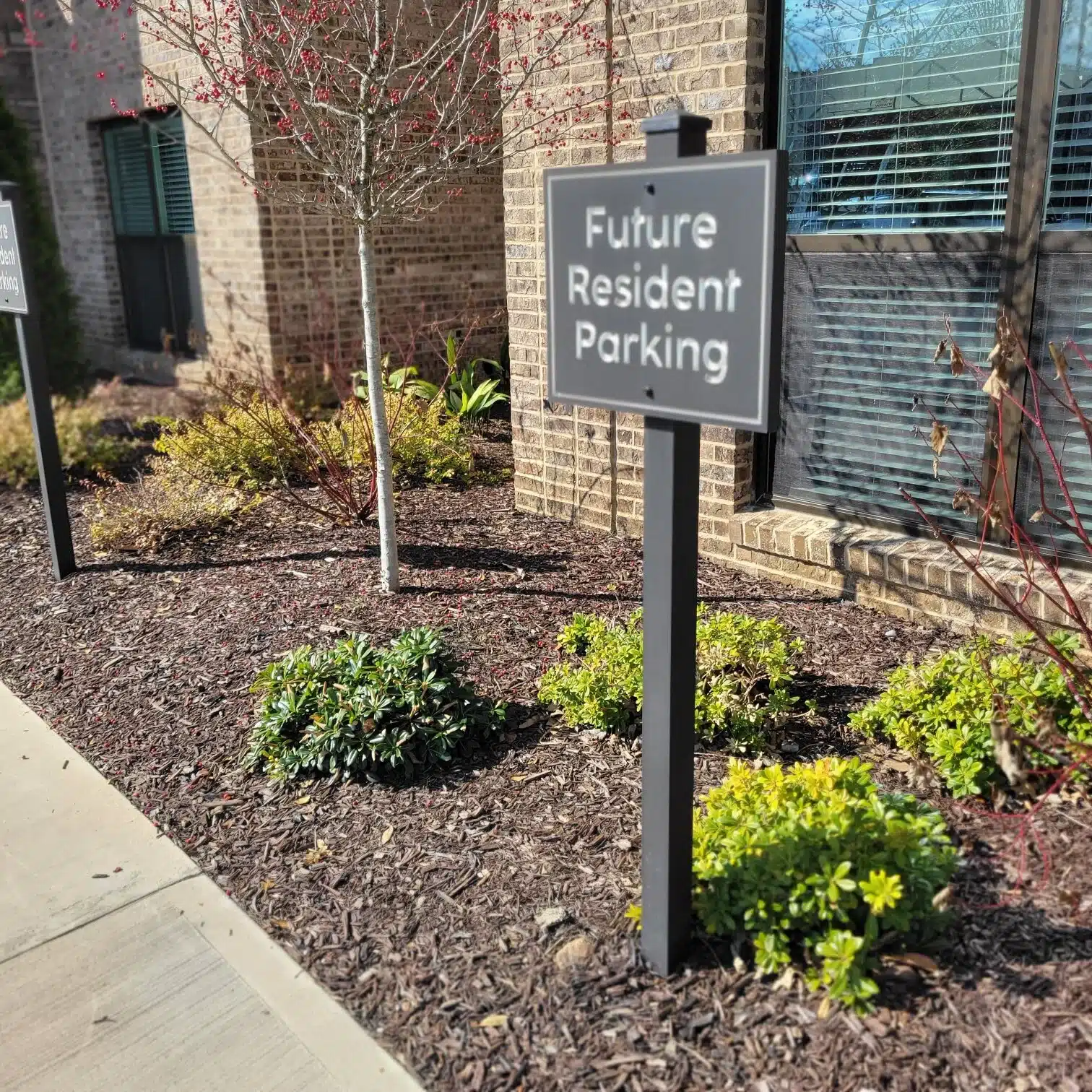 Resident parking post sign, Westcott, Canton, GA, by High Stakes Creative