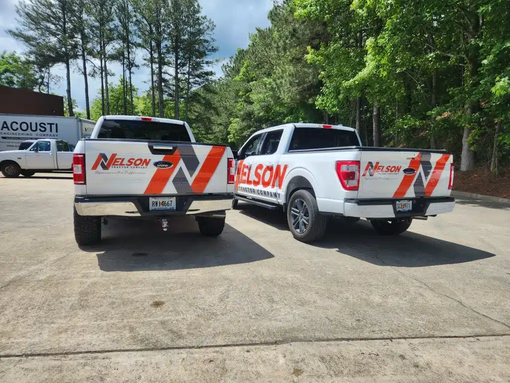 Pickup fleet wraps, Nelson Tractor Company, by High Stakes Creative
