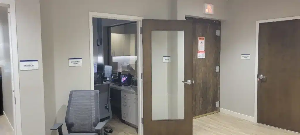 Suite door signage, by High Stakes Creative