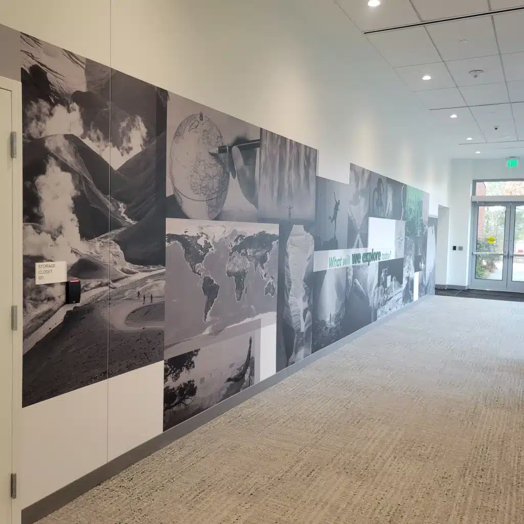Large-format corridor mural, by High Stakes Creative, metro Atlanta