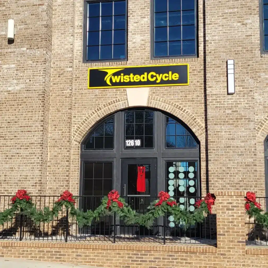 Storefront sign and facade, Twisted Cycle, Milton, GA, by High Stakes Creative, serving Milton, GA
