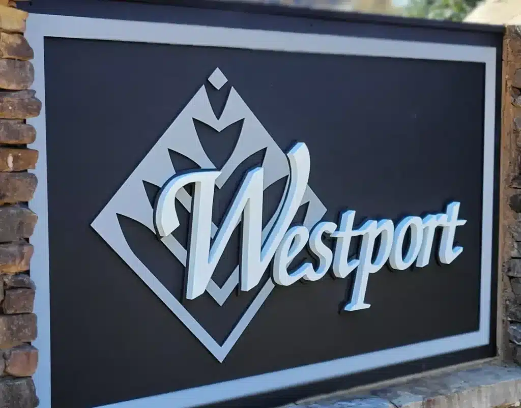 Dimensional sign, Westport, by High Stakes Creative, serving Canton, GA
