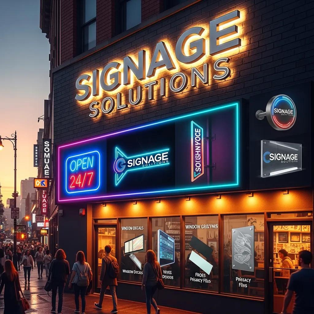 Custom storefront sign attracting customers on a busy street