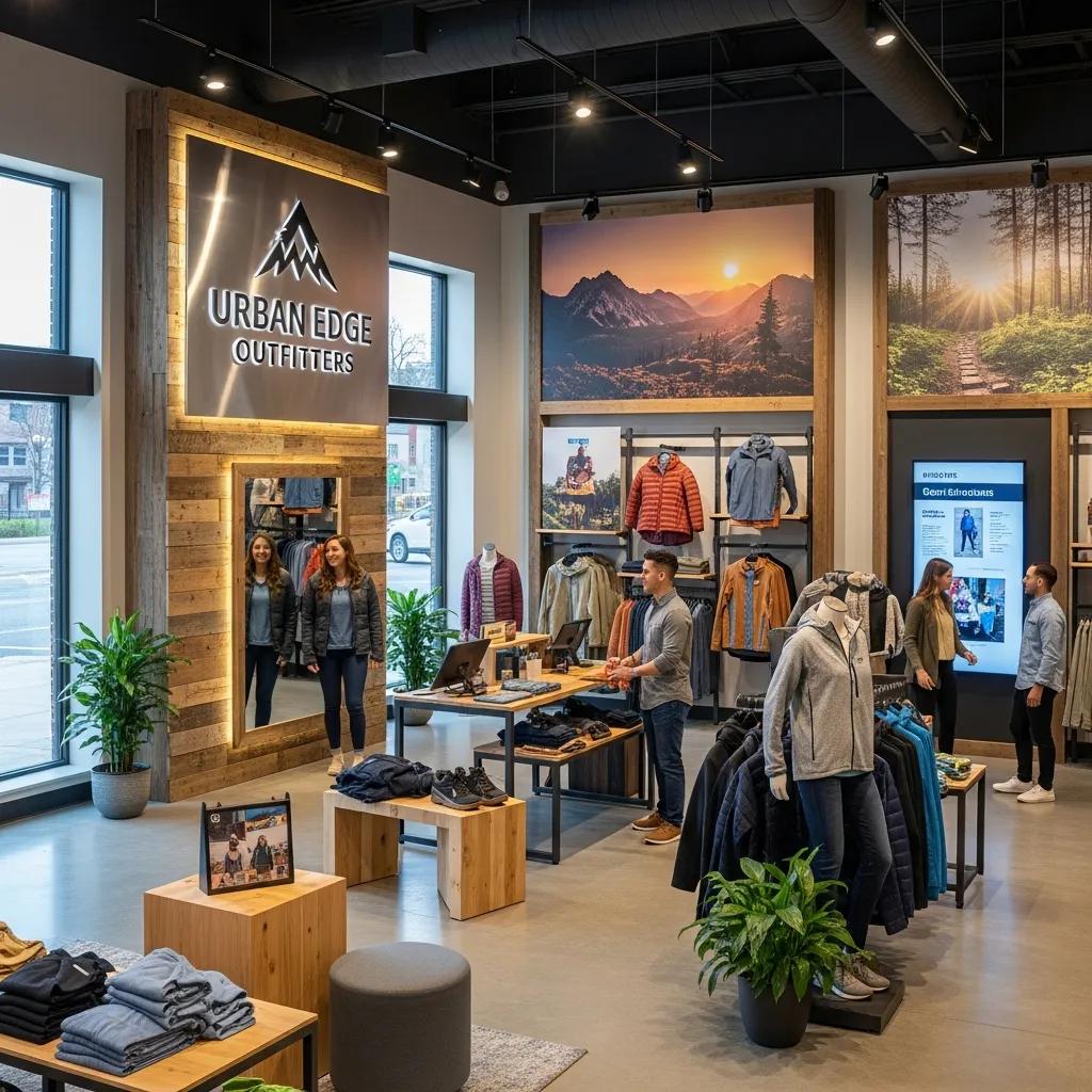 Retail space showcasing innovative branding and customer engagement