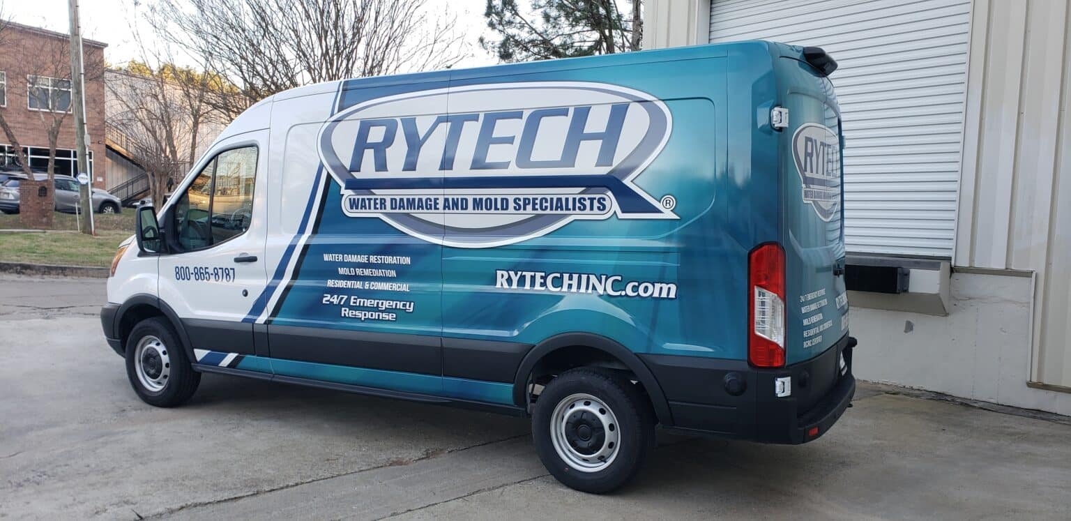 Restoration van wrap, RyTech, Athens, GA, by High Stakes Creative