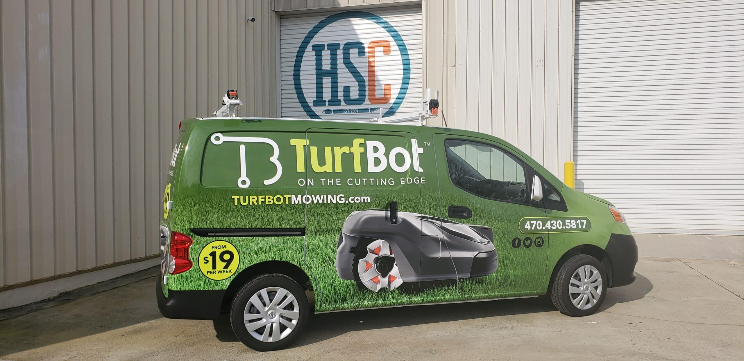 Fleet van wraps, TurfBot, Roswell, GA, by High Stakes Creative