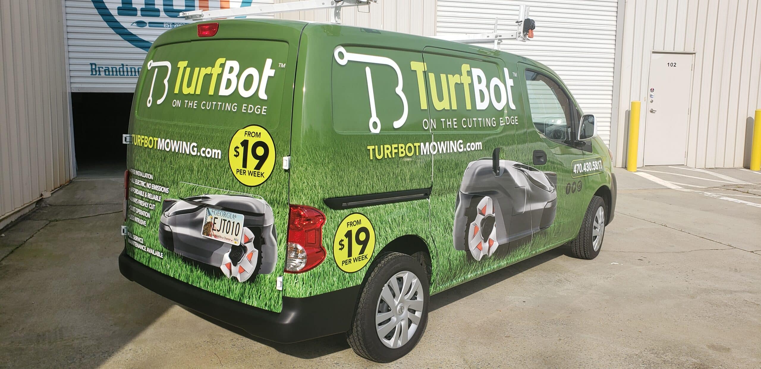 Fleet van wraps, TurfBot, Roswell, GA, by High Stakes Creative