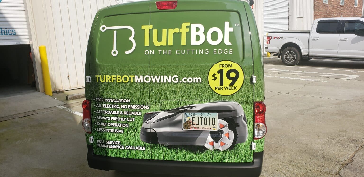 Full van wrap, TurfBot, Roswell, GA, by High Stakes Creative