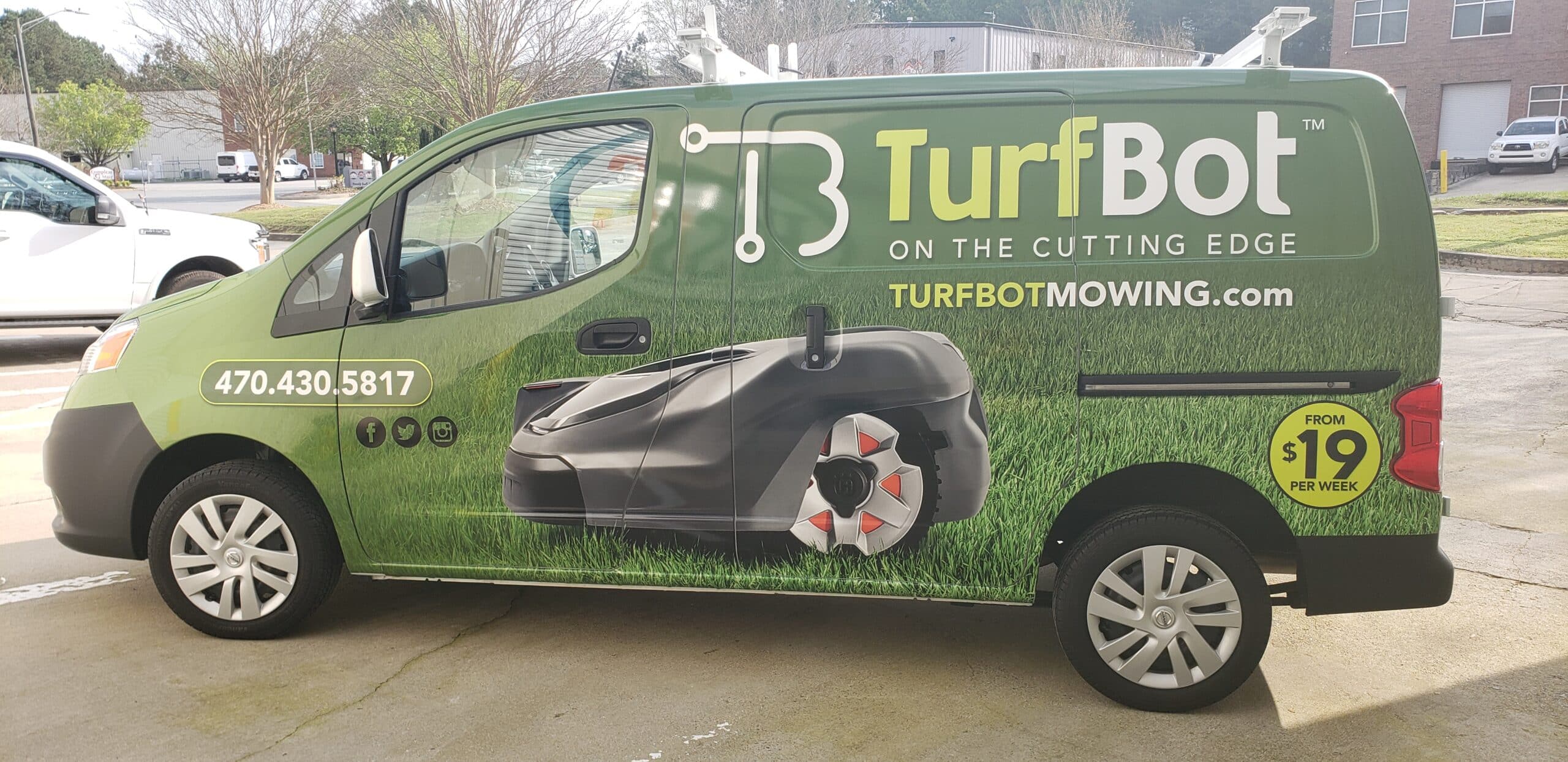 Fleet van wraps, TurfBot, Roswell, GA, by High Stakes Creative