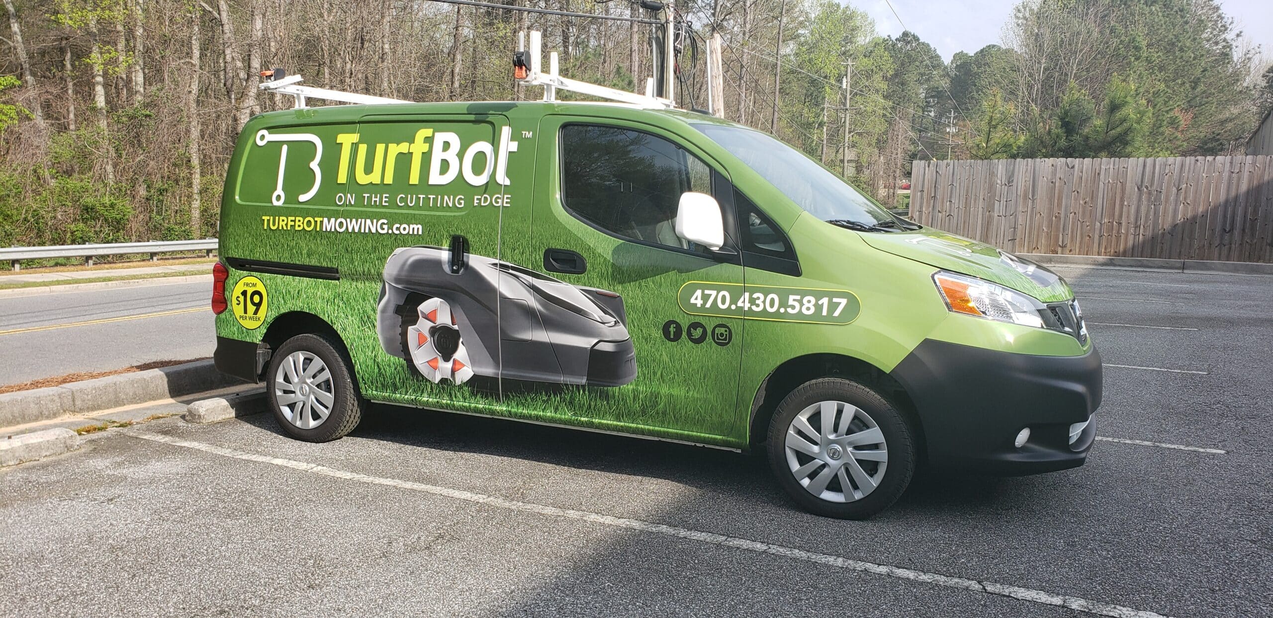 Fleet van wrap, TurfBot, Roswell, GA, by High Stakes Creative