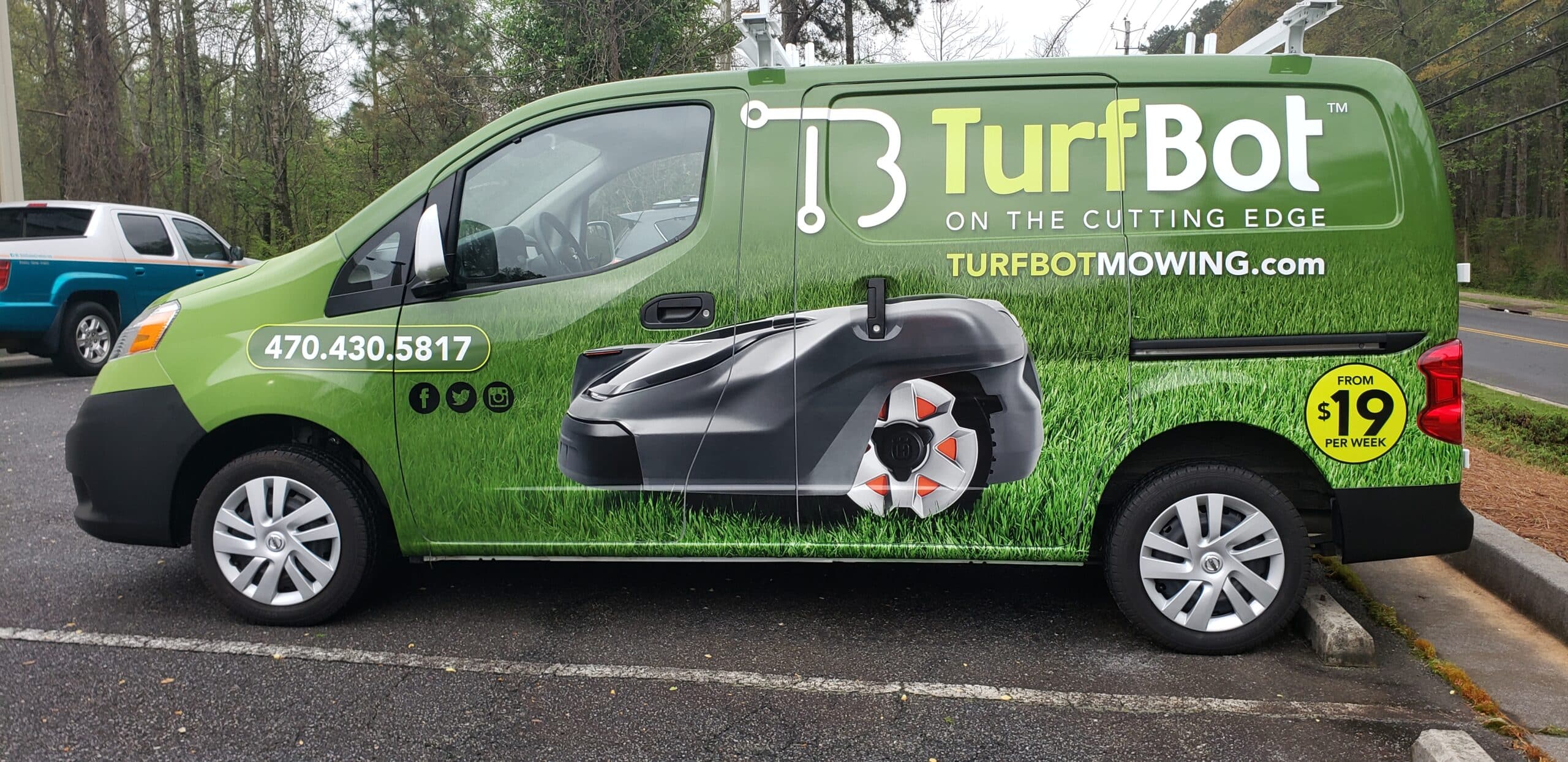 Fleet van wraps, TurfBot, Roswell, GA, by High Stakes Creative