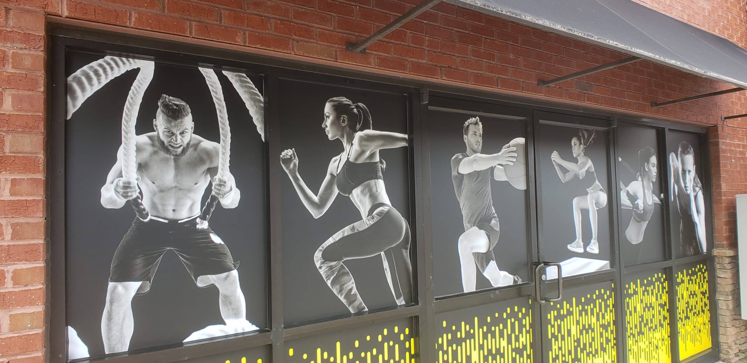 Athlete window graphics, Twisted Cycle, Woodstock, GA, by High Stakes Creative