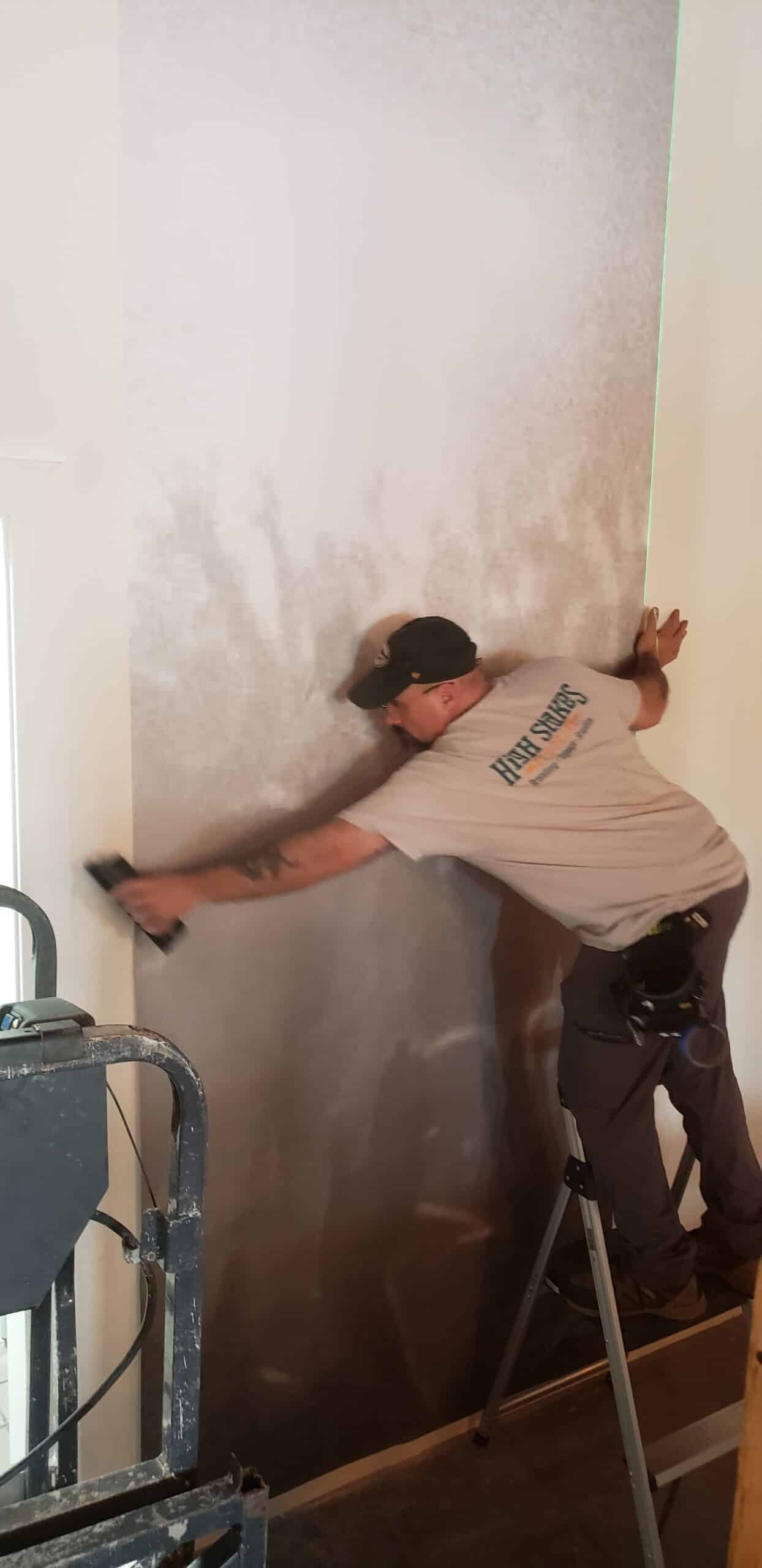 Hanging a printed wallcovering, by High Stakes Creative