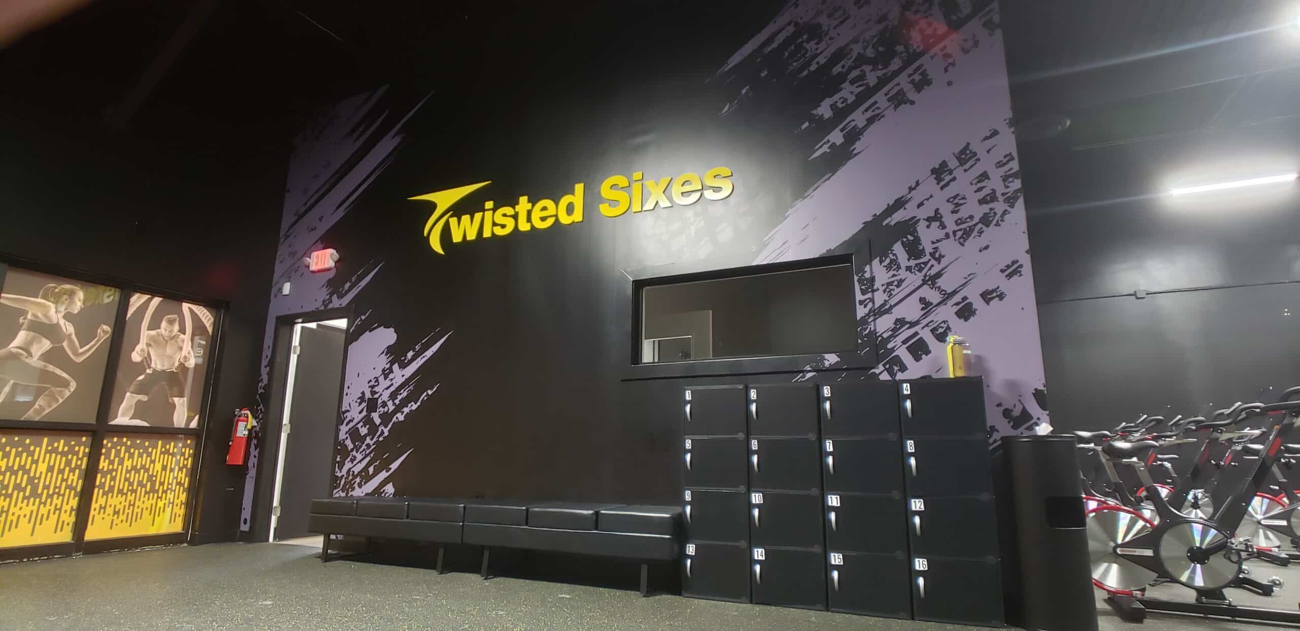 Twisted Sixes studio branding and murals, Twisted Cycle, Woodstock, GA, by High Stakes Creative