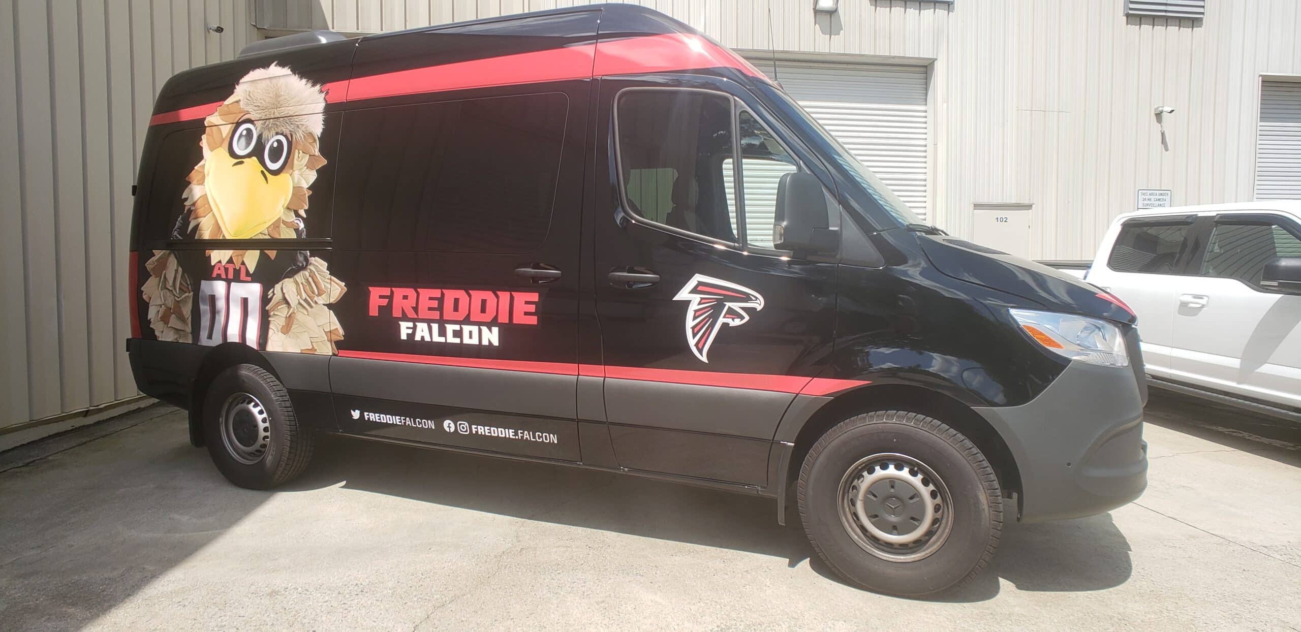 Freddie Falcon van wrap, Atlanta Falcons, Atlanta, GA, by High Stakes Creative