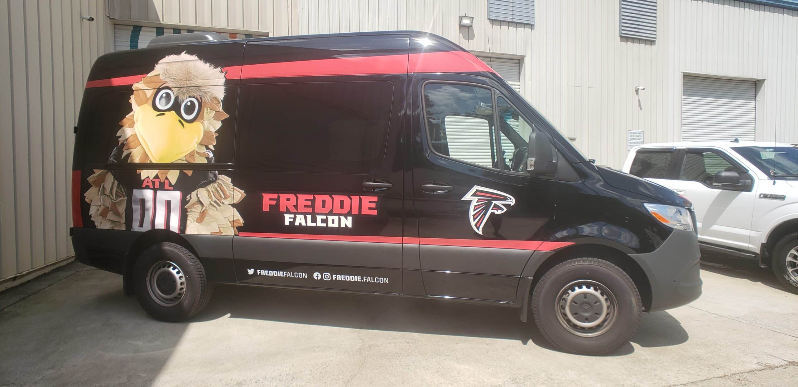 Freddie Falcon van wrap, Atlanta Falcons, Atlanta, GA, by High Stakes Creative