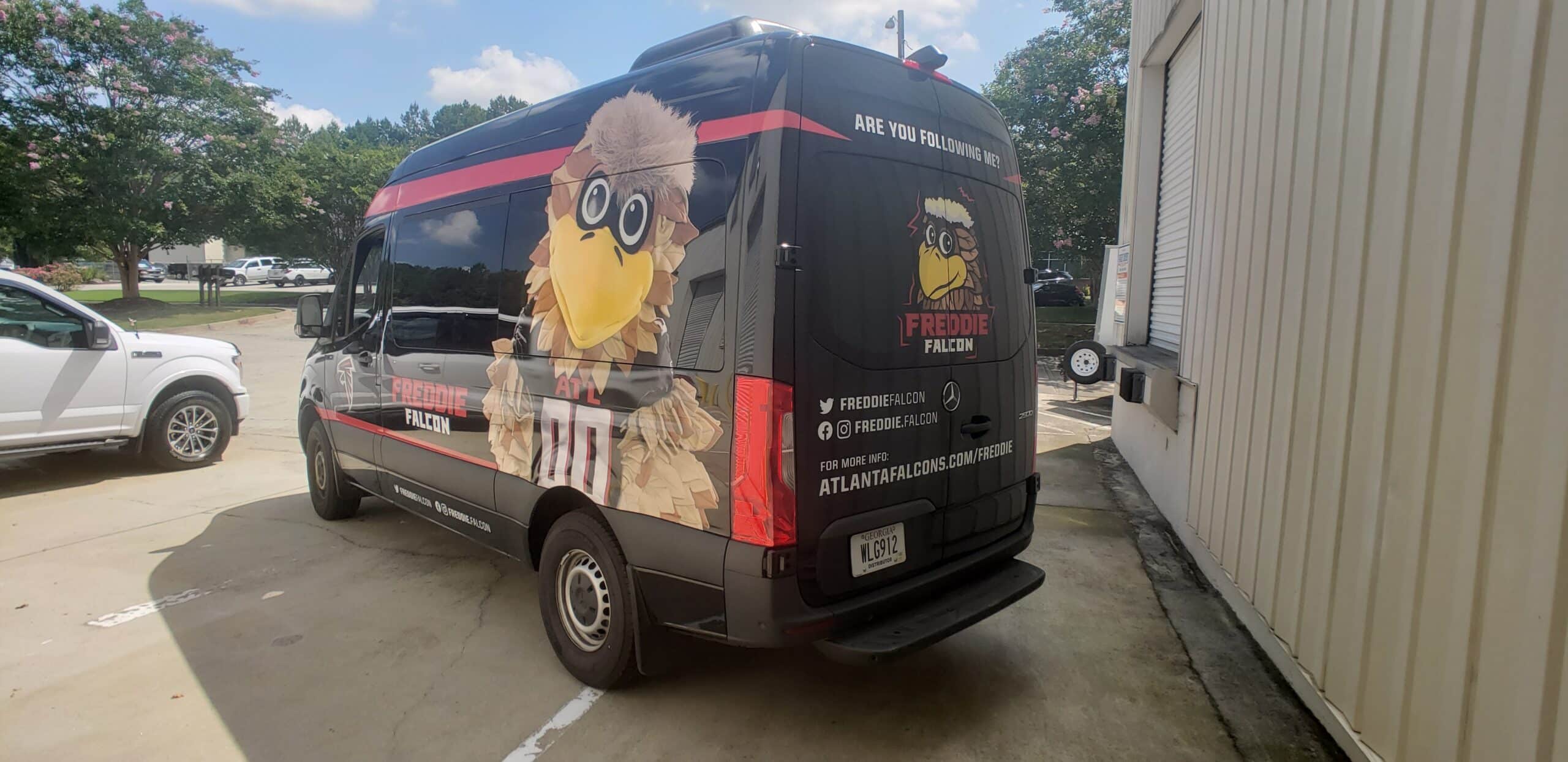 Freddie Falcon van wrap, Atlanta Falcons, Atlanta, GA, by High Stakes Creative