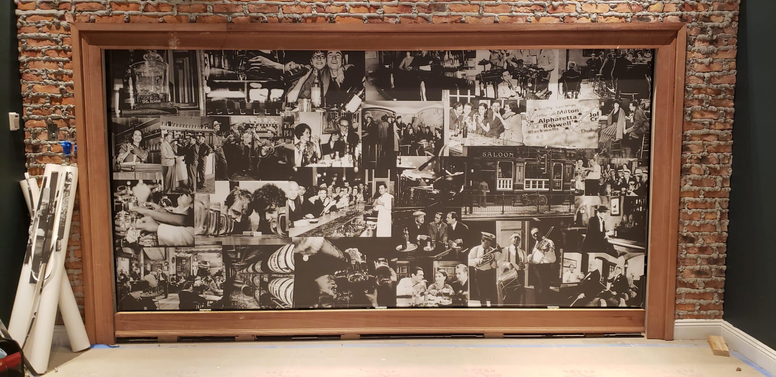 Historic photo collage wall, by High Stakes Creative