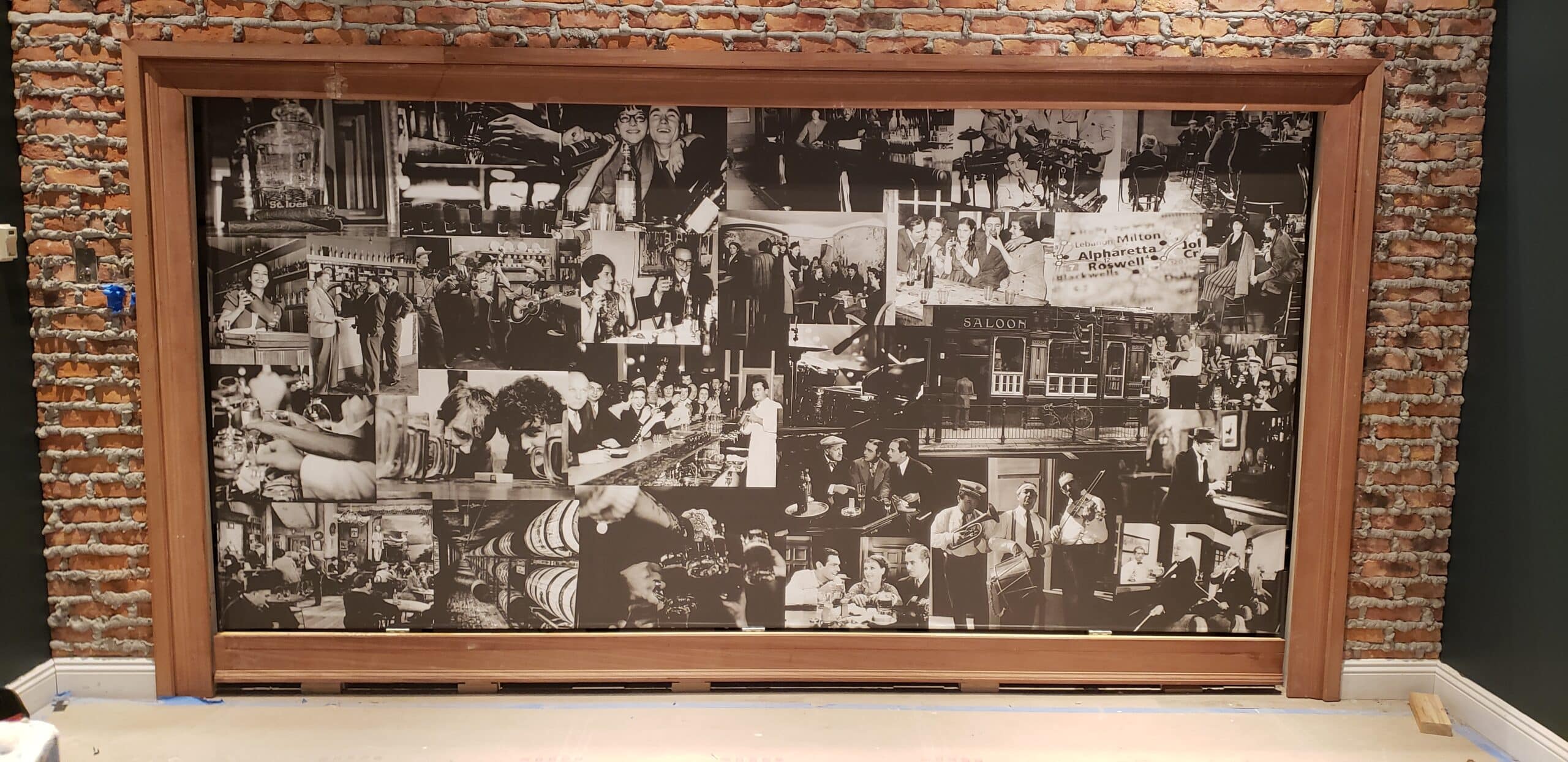 Historic photo collage wall, by High Stakes Creative