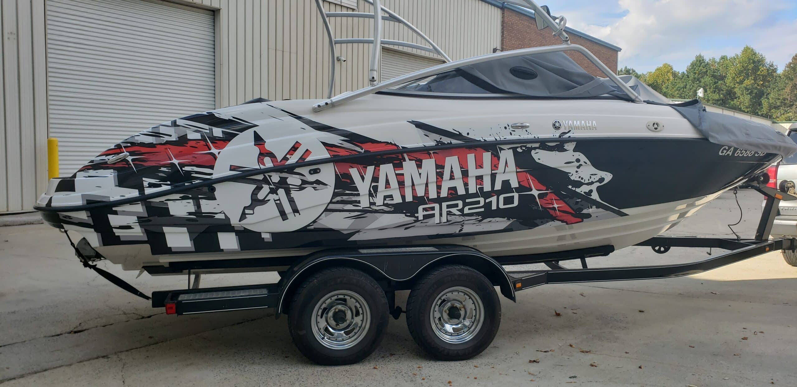Yamaha AR210 boat wrap, by High Stakes Creative