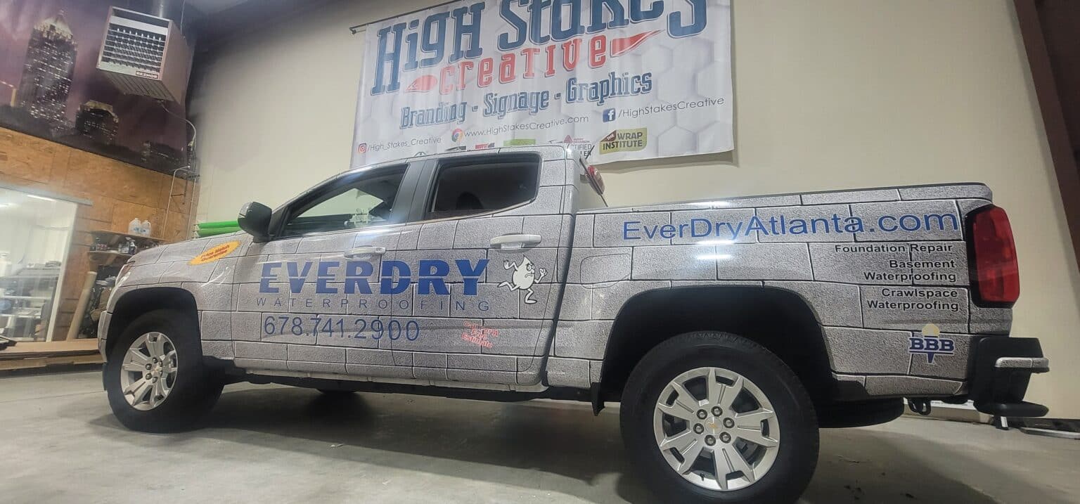 Waterproofing truck wraps, EverDry Atlanta, Acworth, GA, by High Stakes Creative
