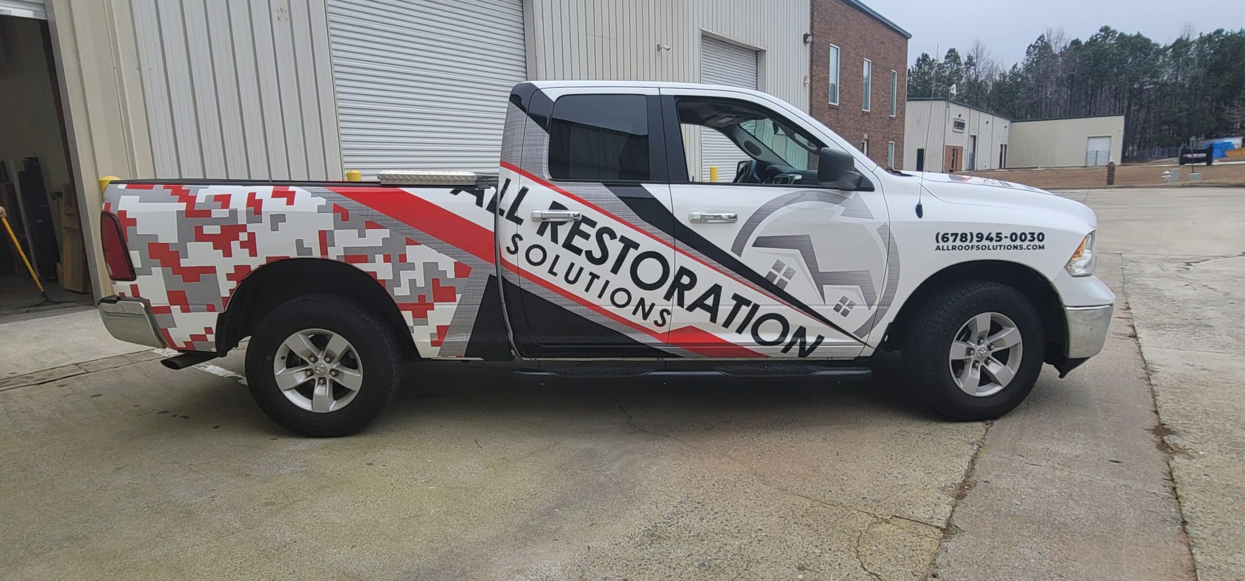Restoration truck wraps, All Restoration Solutions, Kennesaw, GA, by High Stakes Creative