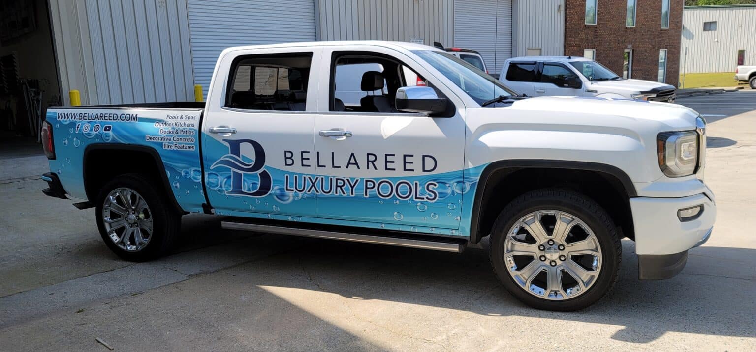 Pool service fleet wraps, Bellareed Luxury Pools, Duluth, GA, by High Stakes Creative
