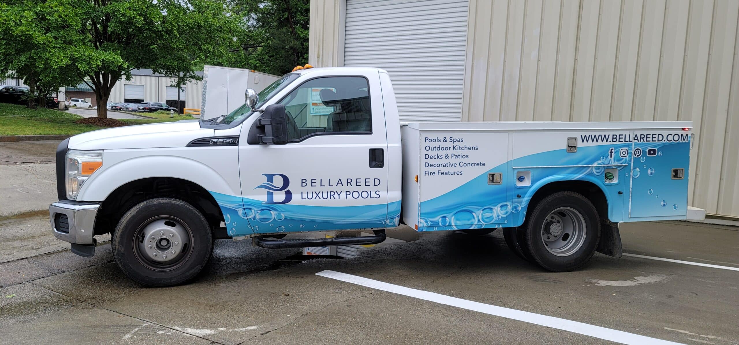 Pool service fleet wraps, Bellareed Luxury Pools, Duluth, GA, by High Stakes Creative