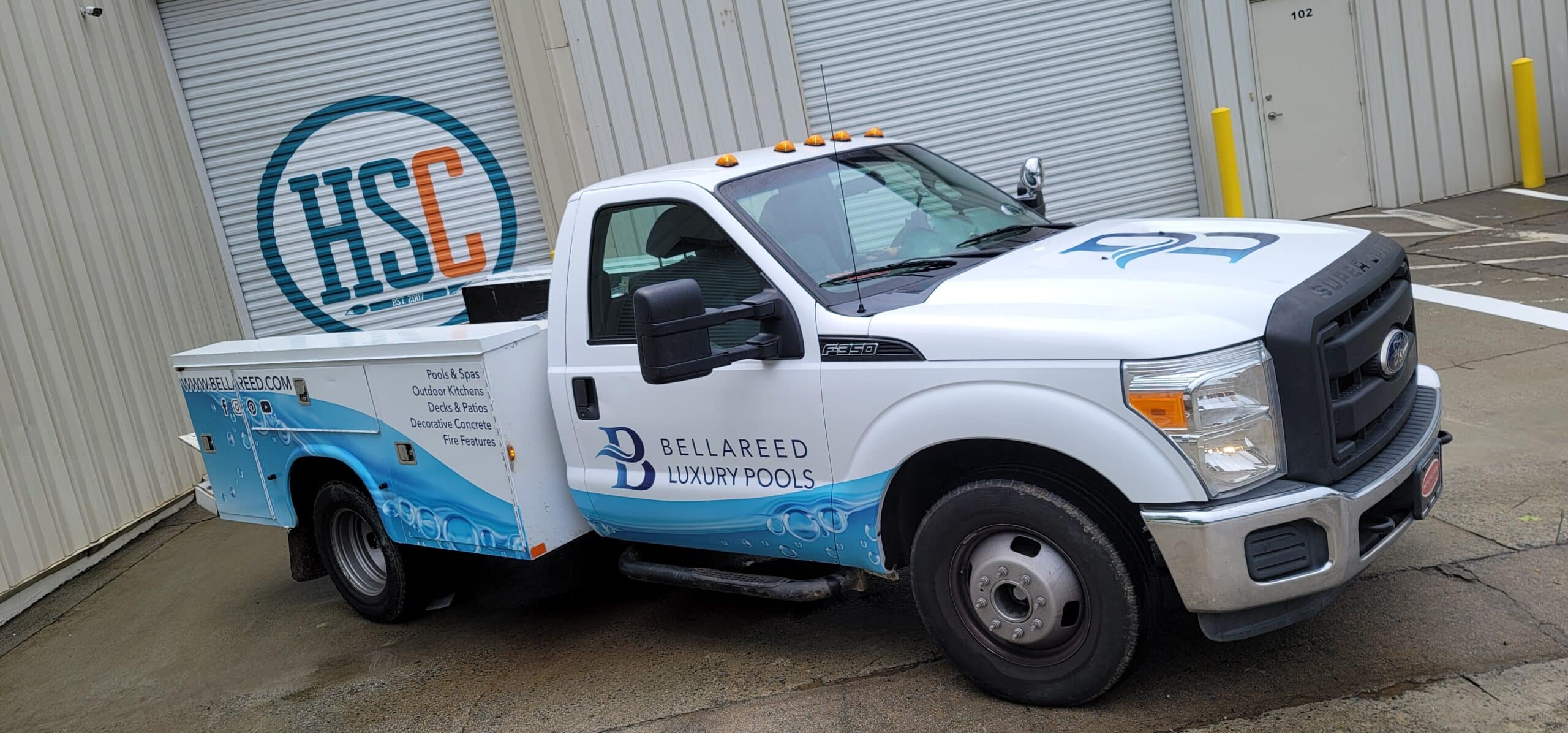 Pool service fleet wraps, Bellareed Luxury Pools, Duluth, GA, by High Stakes Creative