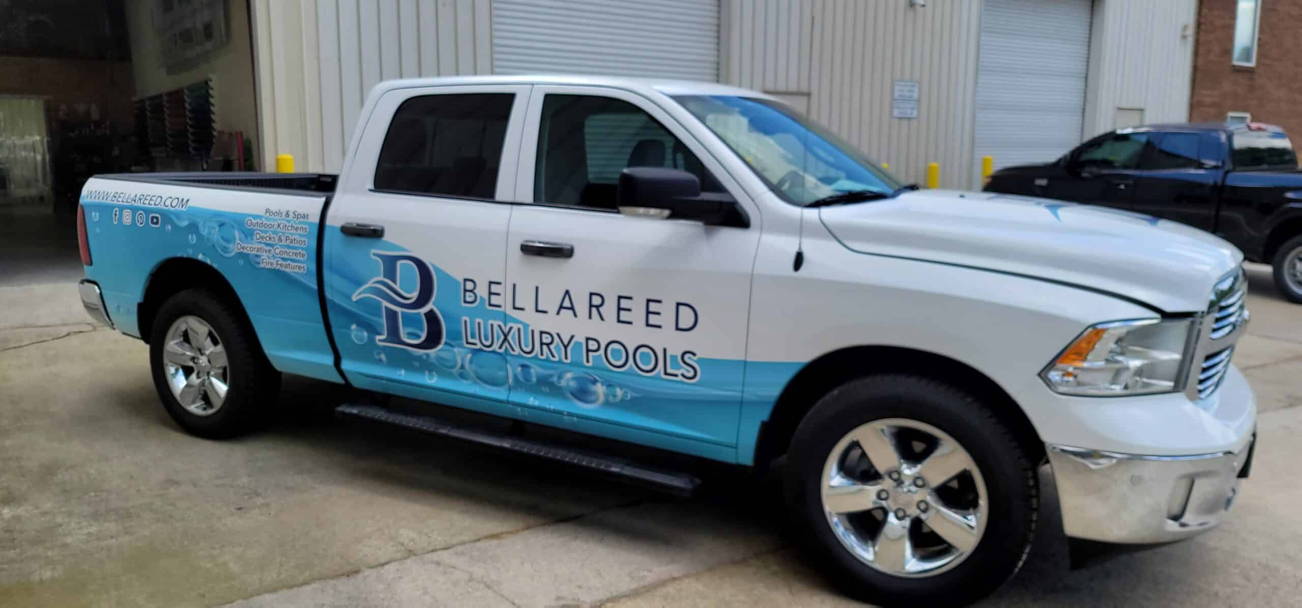 Pool service fleet wraps, Bellareed Luxury Pools, Duluth, GA, by High Stakes Creative