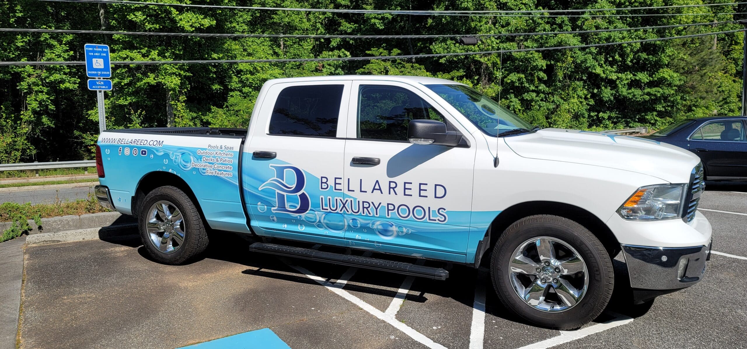 Pool service fleet wraps, Bellareed Luxury Pools, Duluth, GA, by High Stakes Creative