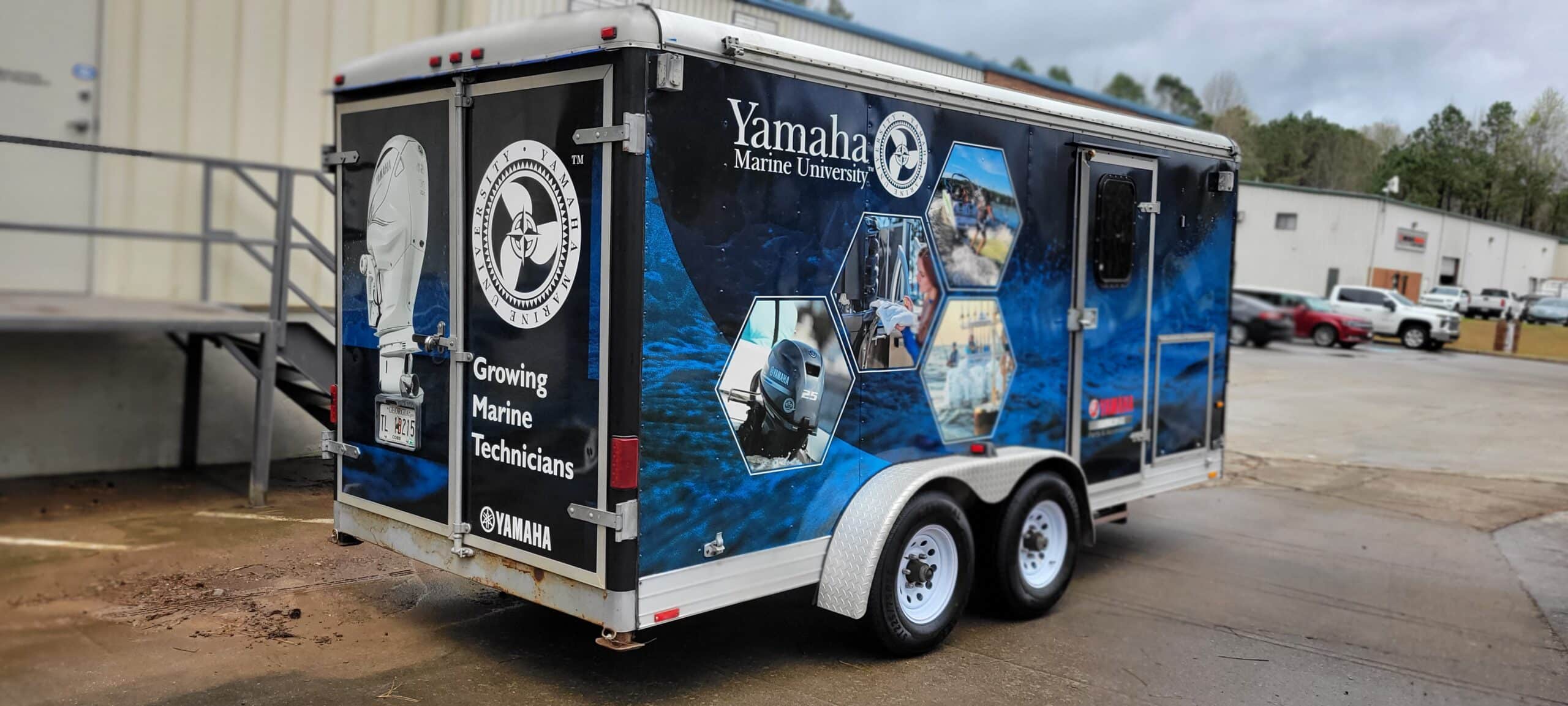 Enclosed trailer wrap, Yamaha Marine University, Kennesaw, GA, by High Stakes Creative