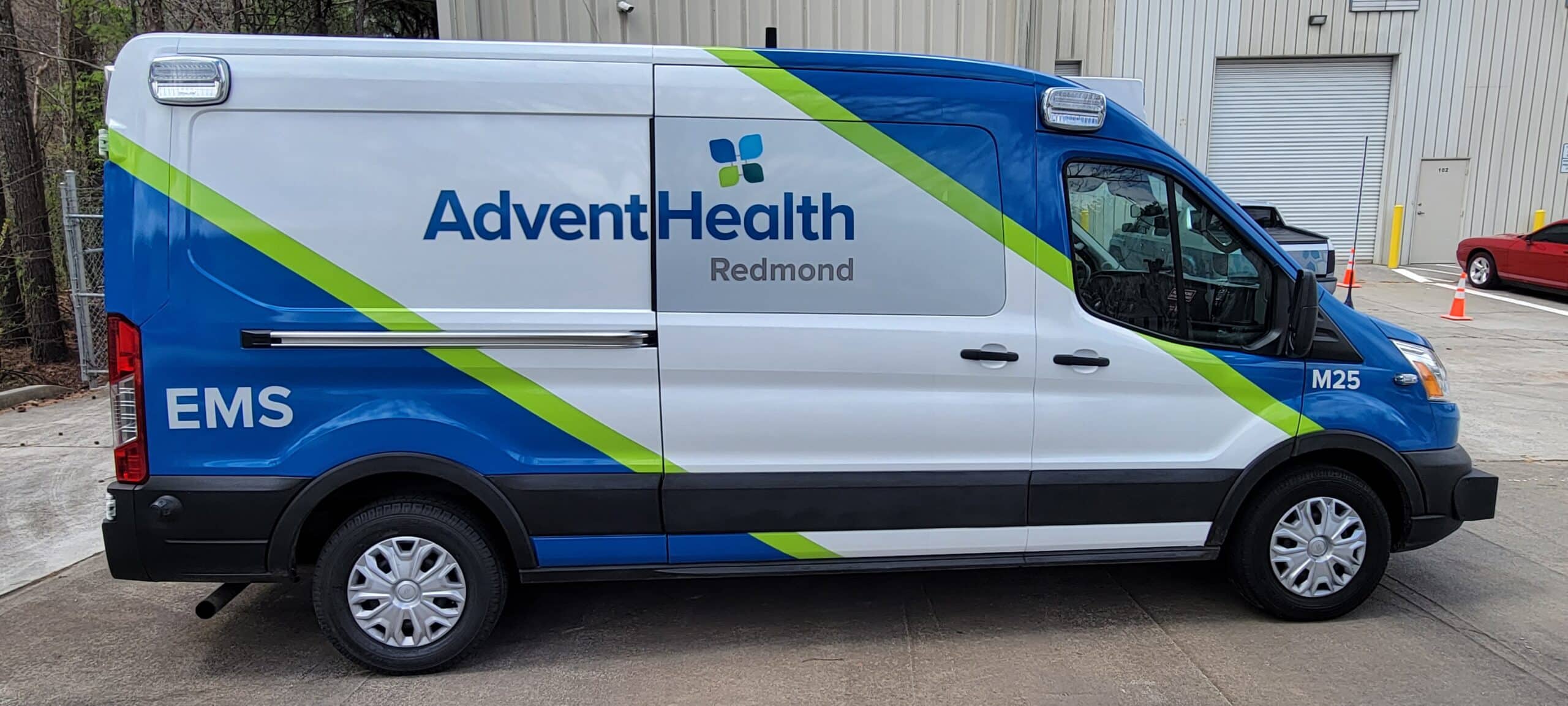 EMS van full wrap for AdventHealth in Calhoun, GA, by High Stakes Creative
