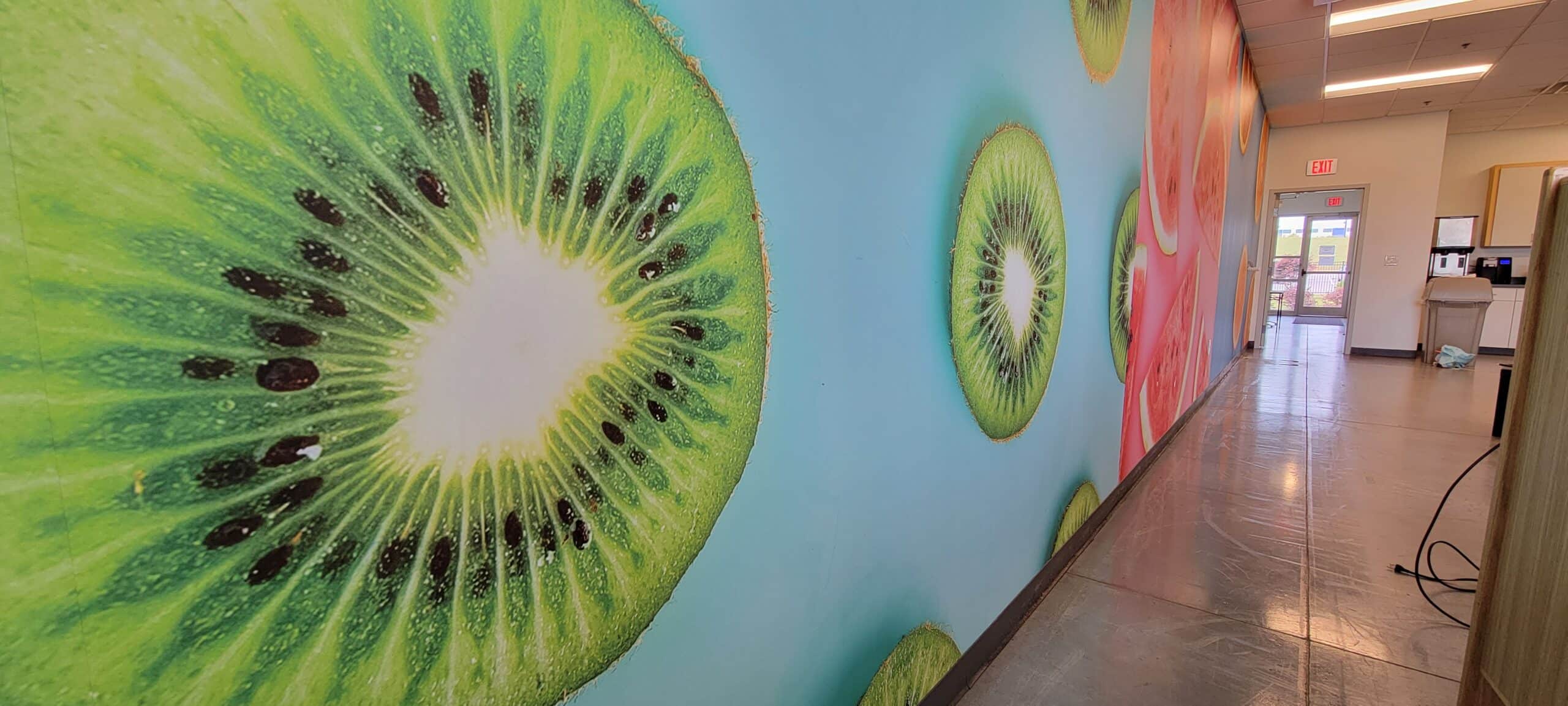 Kiwi fruit wall mural, Kerry, Rome, GA, by High Stakes Creative
