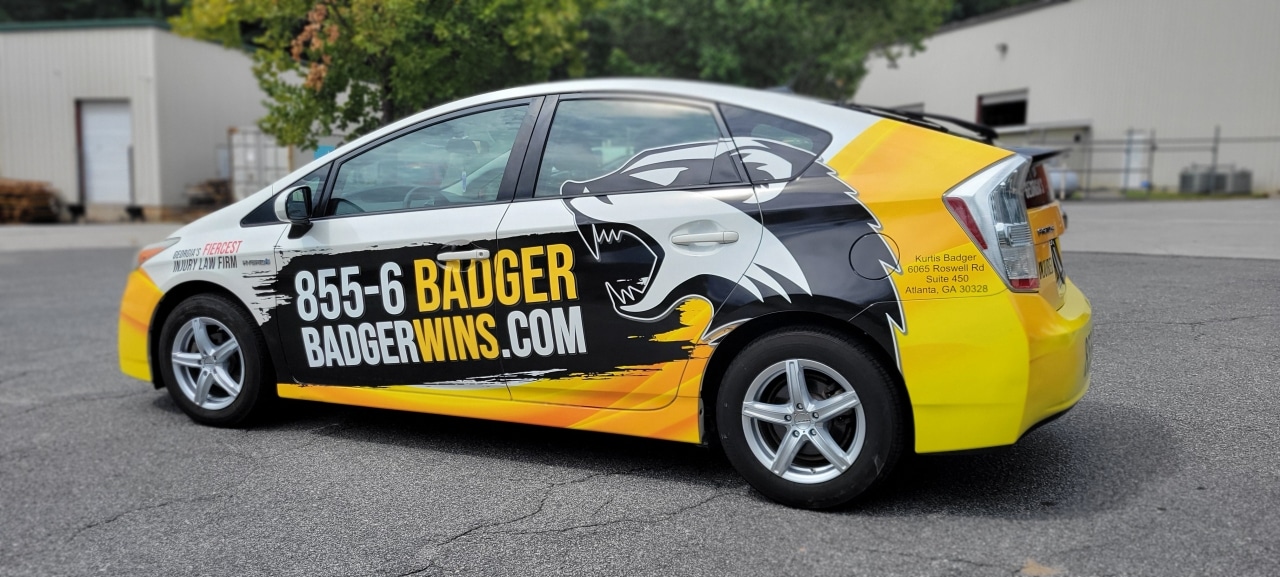 Prius wrap, Badger, by High Stakes Creative