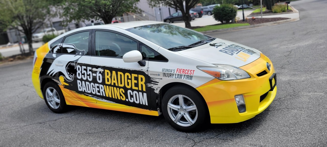 Prius wrap, Badger, by High Stakes Creative