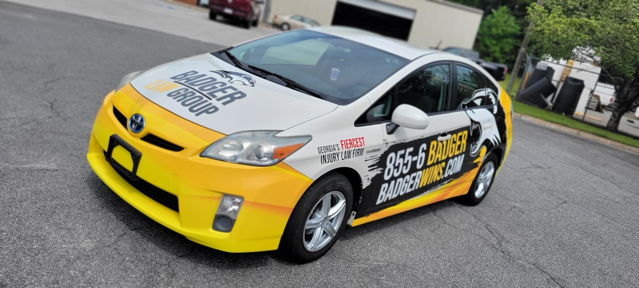 Prius wrap, Badger, by High Stakes Creative