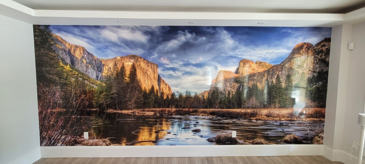 Yosemite landscape wall mural, by High Stakes Creative