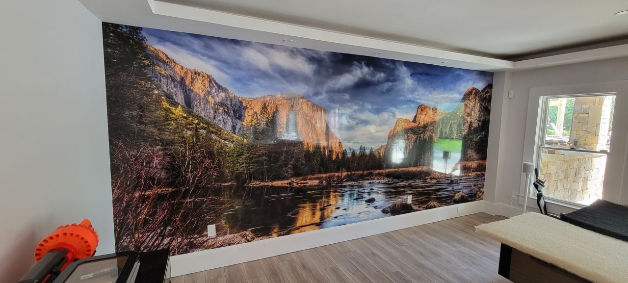 Yosemite landscape wall mural, by High Stakes Creative