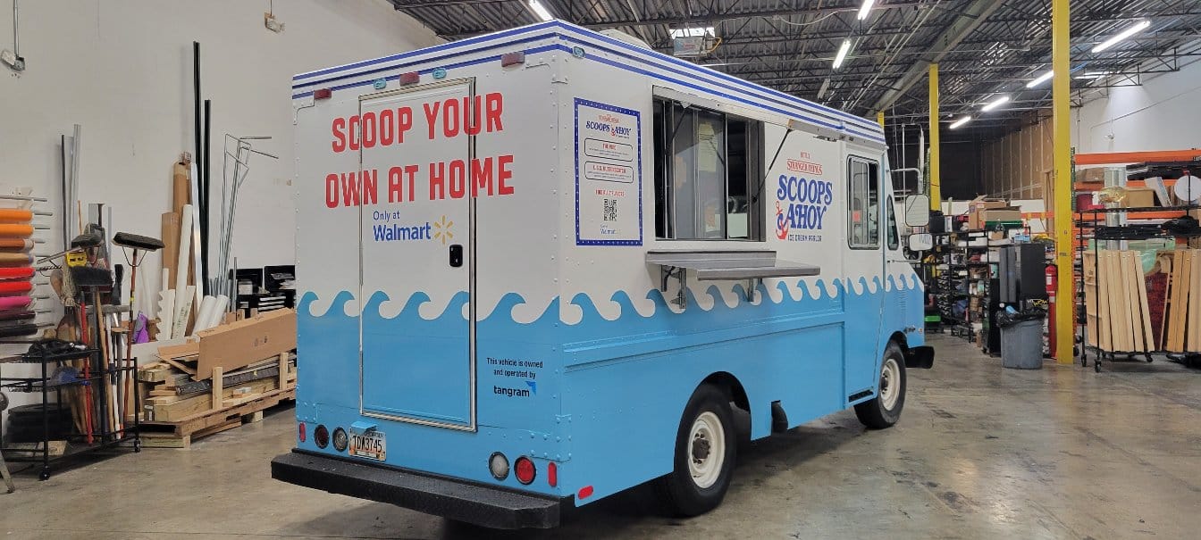 Ice cream truck wrap, Scoops Ahoy, by High Stakes Creative