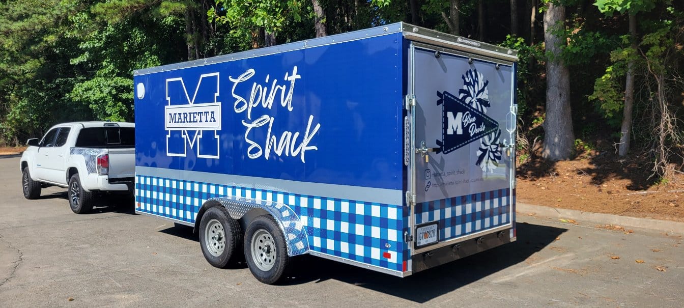 Concession trailer wrap, Marietta Spirit Shack, Marietta, GA, by High Stakes Creative