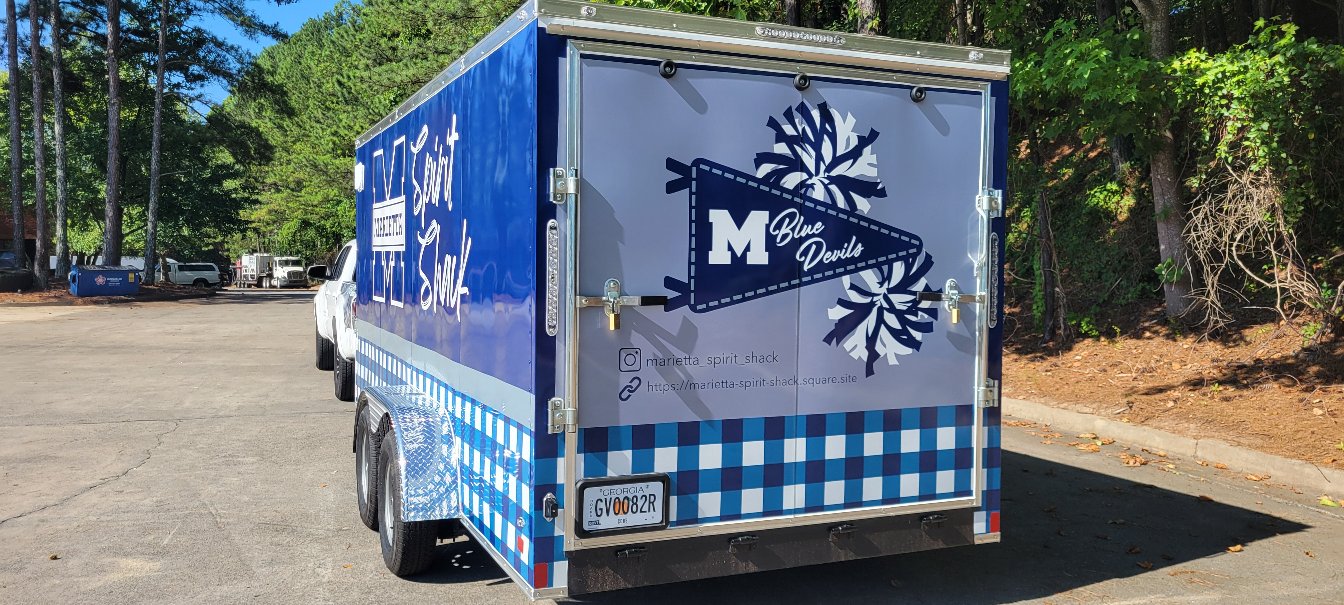Concession trailer wrap, Marietta Spirit Shack, Marietta, GA, by High Stakes Creative