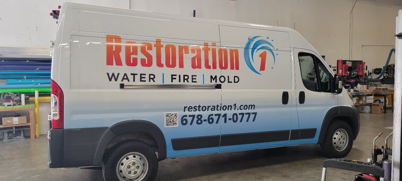 ProMaster van wrap, Restoration 1, Hiram, GA, by High Stakes Creative