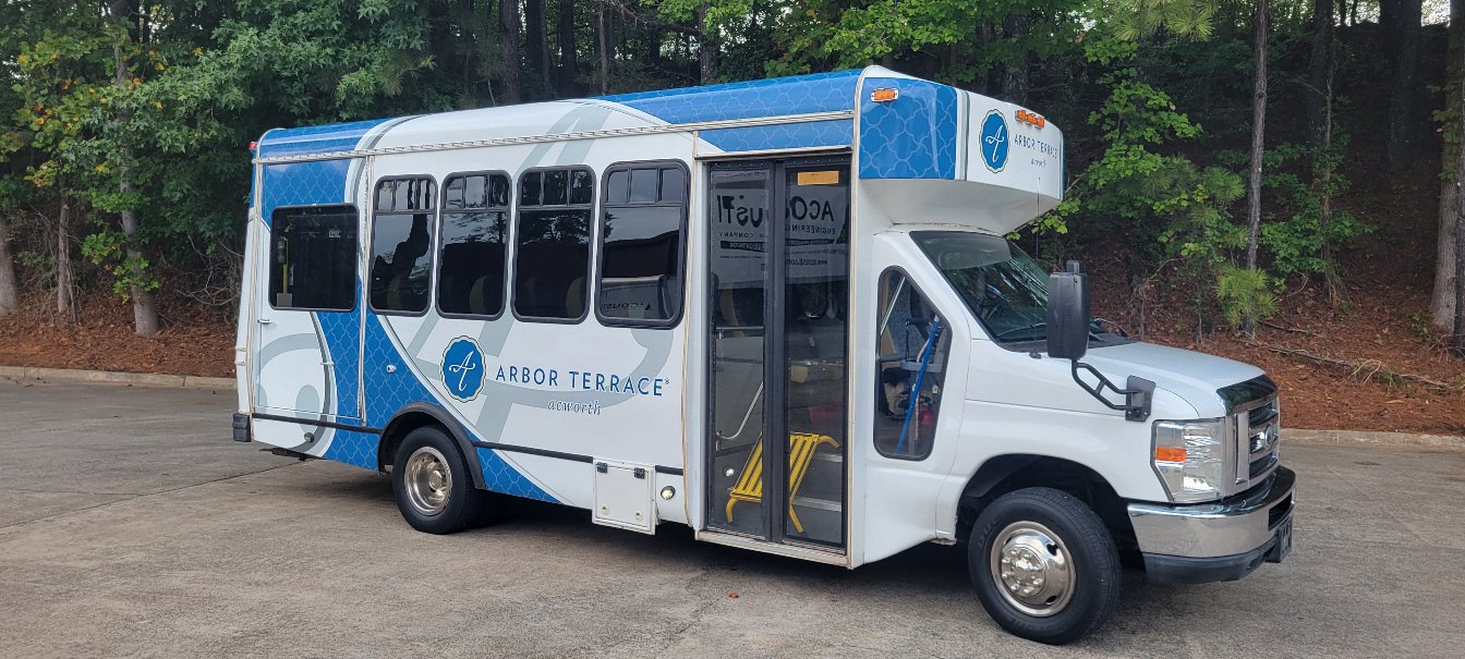 Shuttle bus wrap, by High Stakes Creative