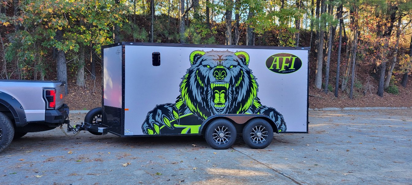 Trailer wrap outdoors, AFI, by High Stakes Creative